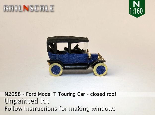Ford Model T - closed roof (N 1:160) in Tan Fine Detail Plastic