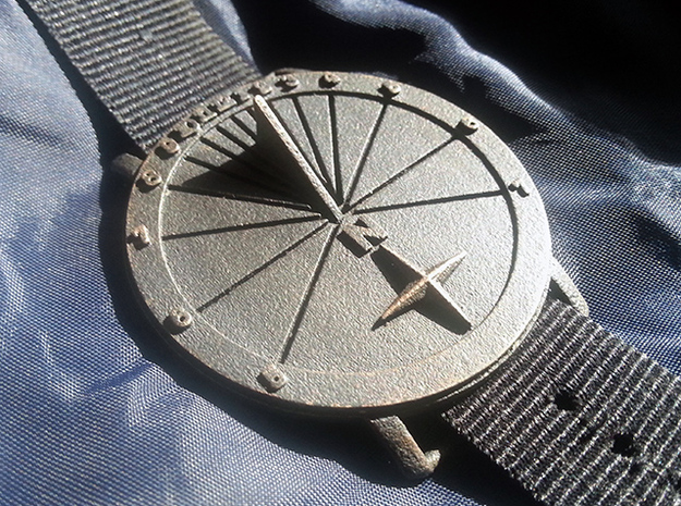 35N Sundial Wristwatch With Compass Rose