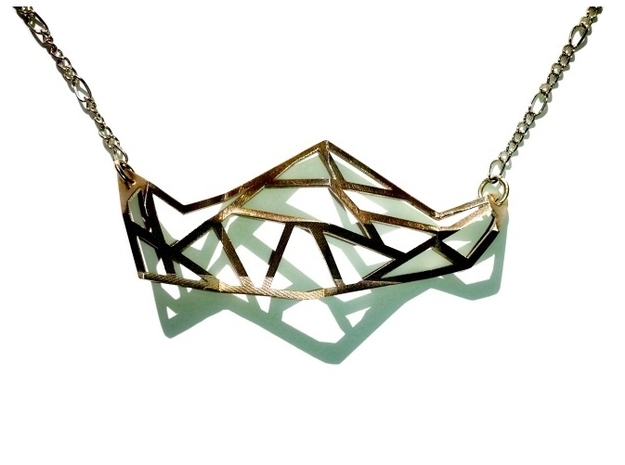 FabGeo Necklace in Polished Silver