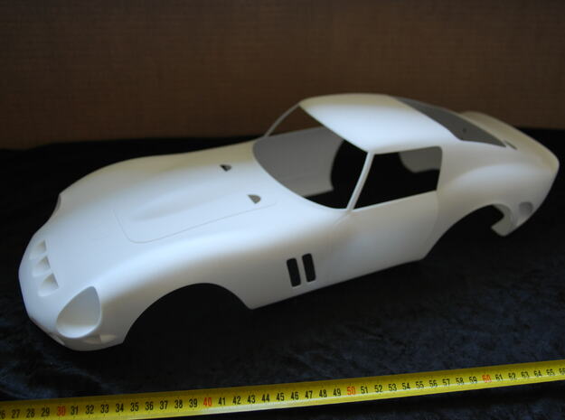 Ferrari 250 GTO body scale 1/8 in White Natural Versatile Plastic