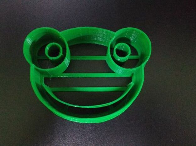 Sapo Pepe Frog Cookie Cutter  in Green Processed Versatile Plastic