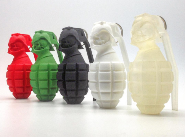 Vader Grenade in White Natural Versatile Plastic