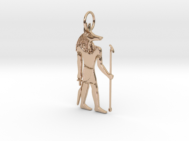 Anubis Power Pendant in 14k Rose Gold Plated Brass