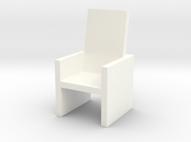Card Holding Chair (7.184cm x 7.26cm x 12.786cm) in White Processed Versatile Plastic