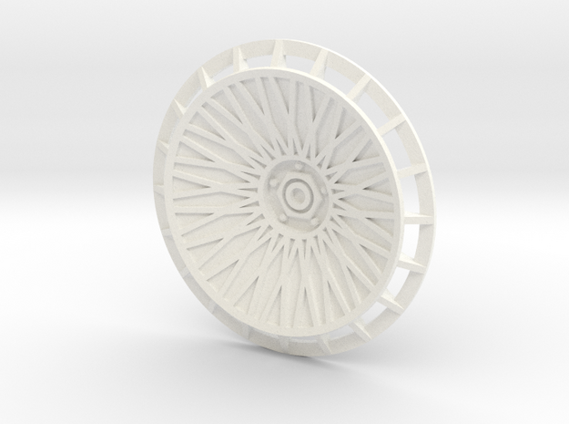 BBS Wheel Cover/Fan With Spokes and Axle in White Processed Versatile Plastic
