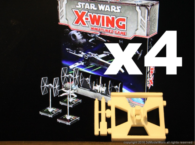 X-Wing Gaming Base (Small), 4 Bases in Yellow Processed Versatile Plastic