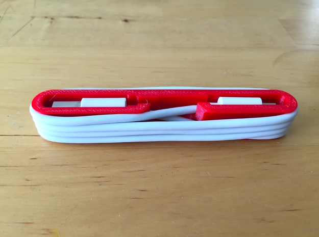 Aliexpress USB-to-USBC Cable Manager / Tie in Red Processed Versatile Plastic