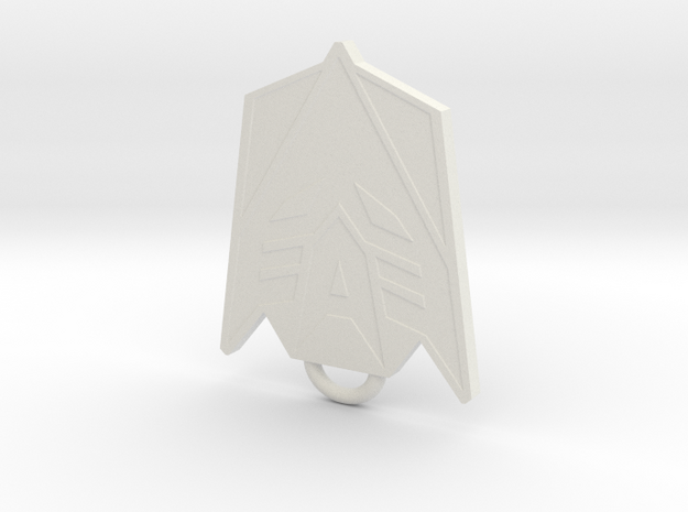 Decepticon Fan Keychain in White Natural Versatile Plastic