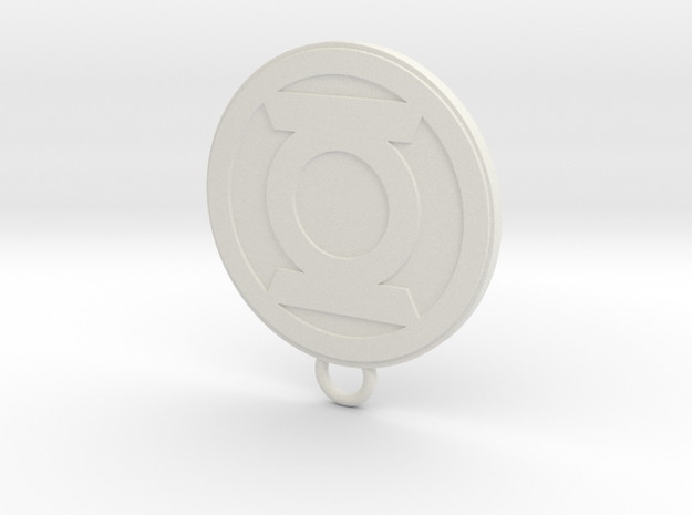 Lantern Fan Keychain in White Natural Versatile Plastic