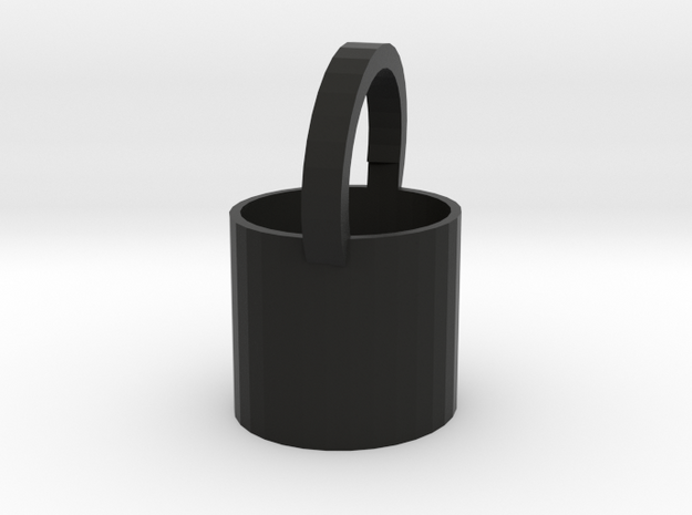 Bucket in Black Natural Versatile Plastic