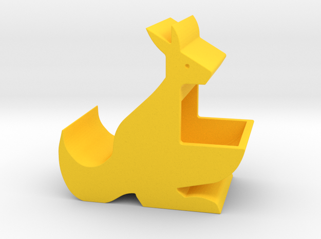 Kangaroo Mom Holder in Yellow Processed Versatile Plastic