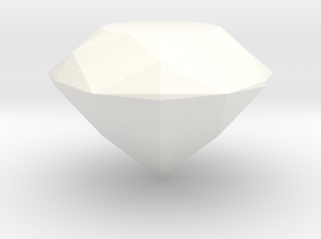 Gem (from Crash Bandicoot) in White Processed Versatile Plastic