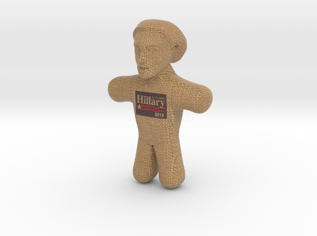Hillary Clinton Voodoo Doll - Color in Full Color Sandstone