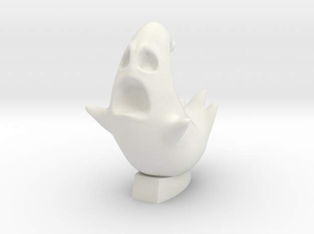 Half-Scale Ghostbusters Inspired Hood Ornament in White Natural Versatile Plastic