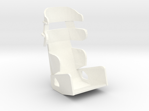 1/24th RACING CONTAINMENT SEAT in White Processed Versatile Plastic