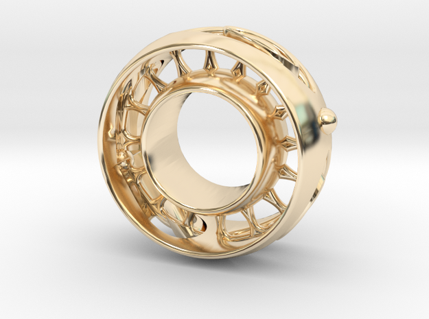 Ring 16.9mm in 14k Gold Plated Brass