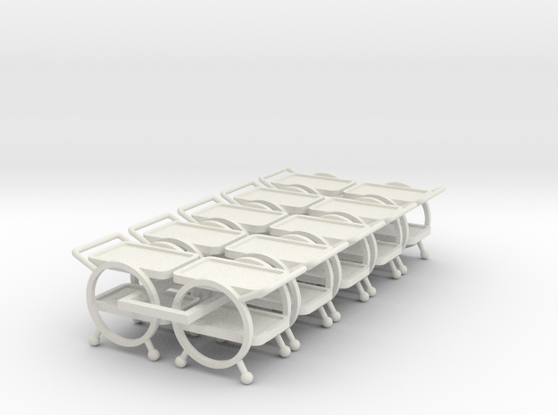 10 1:48 Deco Bar Cart in White Natural Versatile Plastic