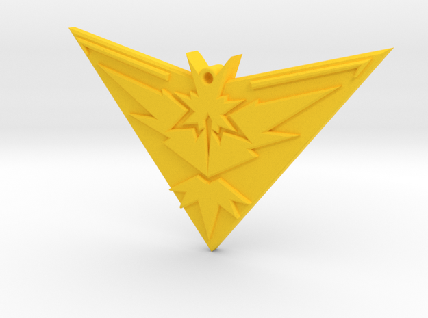 Pokemon Go - Team Instinct - Pendant  in Yellow Processed Versatile Plastic