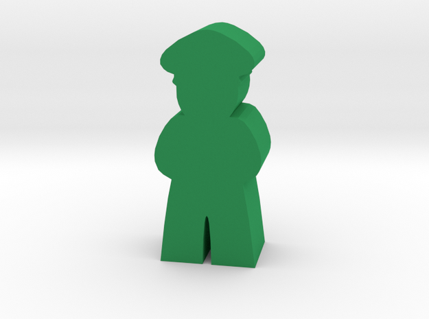 Game Piece, Military Officer in Green Processed Versatile Plastic