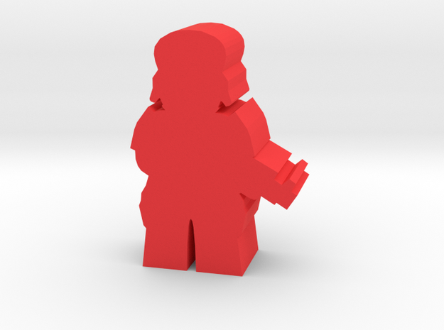 Game Piece, Imperium Soldier in Red Processed Versatile Plastic