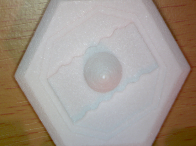 Missile Silo Hex(BT) Plate in White Processed Versatile Plastic