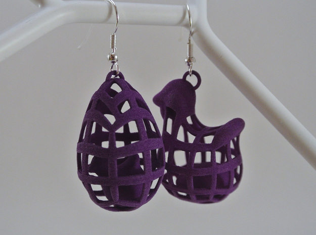 The Chicken or The Egg - Earrings in White Natural Versatile Plastic
