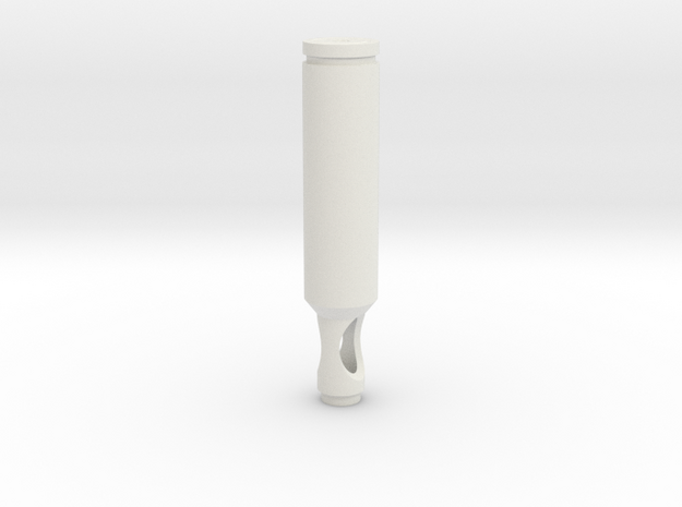 Bullet shell airbrush handle in White Natural Versatile Plastic