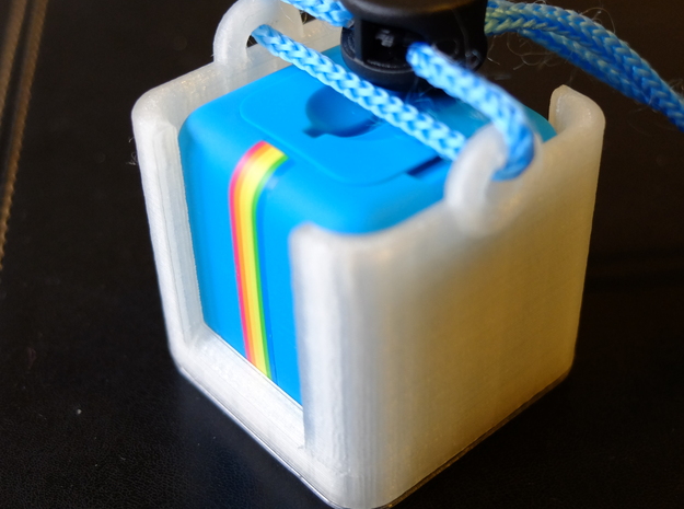 Polaroid Cube Plus Carrying Cradle Lens Protected in White Natural Versatile Plastic