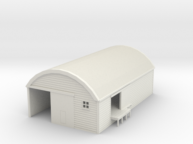 NZR 30' by 50' Curved Roof Goods Shed NZ120 in White Natural Versatile Plastic