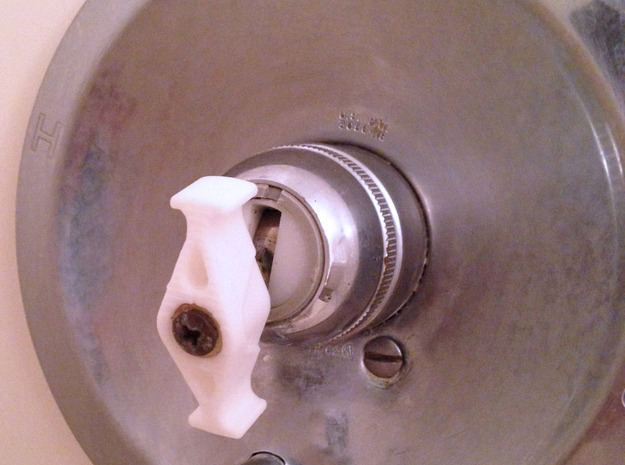 Replacement bathtub knob  in White Processed Versatile Plastic