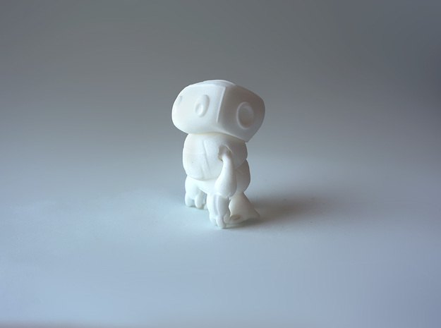 Kikonito - Tiny articulated bot in White Natural Versatile Plastic