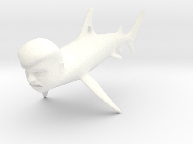 The Donald Shark - Small in White Processed Versatile Plastic