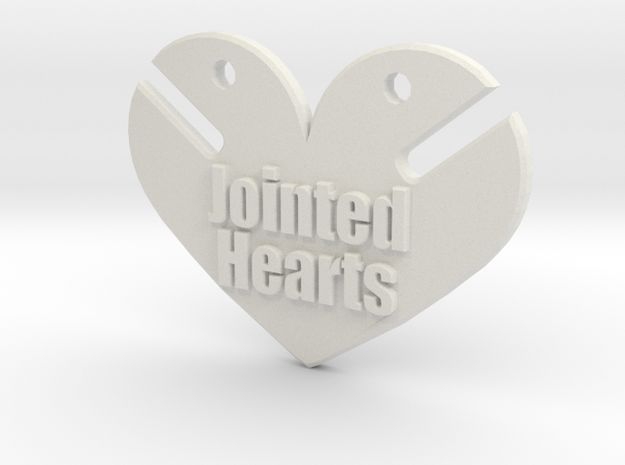 BJD Jointed Hearts  in White Natural Versatile Plastic