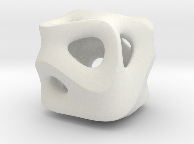 C-Ground Cube in White Natural Versatile Plastic