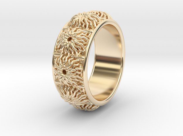Ring 16.9mm in 14k Gold Plated Brass
