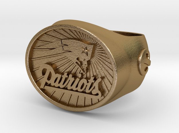 Patriots Ring size 12 in Polished Gold Steel