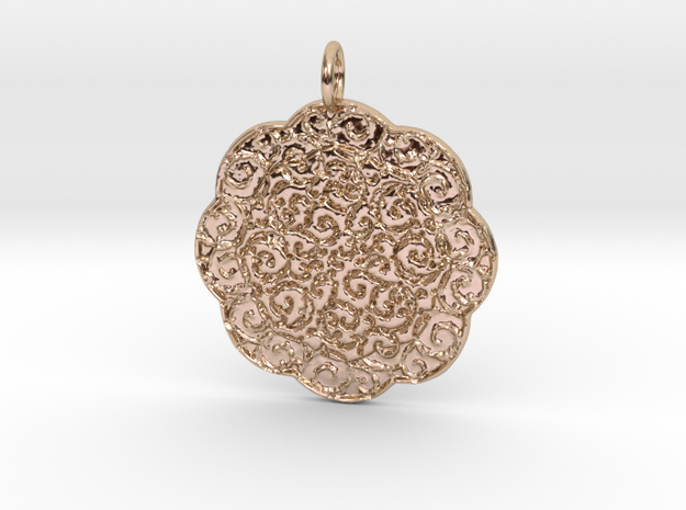 Classic1 Pendant in 14k Rose Gold Plated Brass