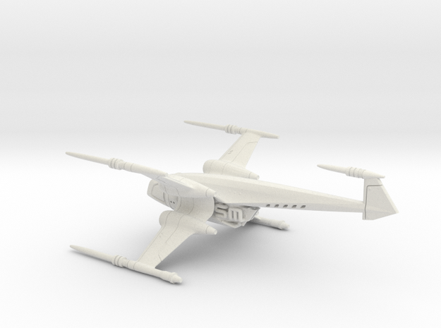 Delcon X spaceship - Concept Design Quest in White Natural Versatile Plastic