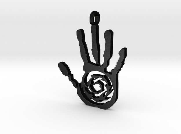 [The 100] Azgeda Symbol Pendant in Matte Black Steel