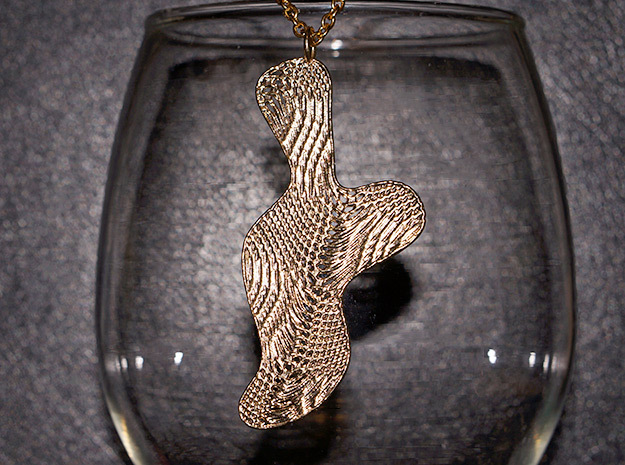 Texture #6 Pendant in Natural Brass