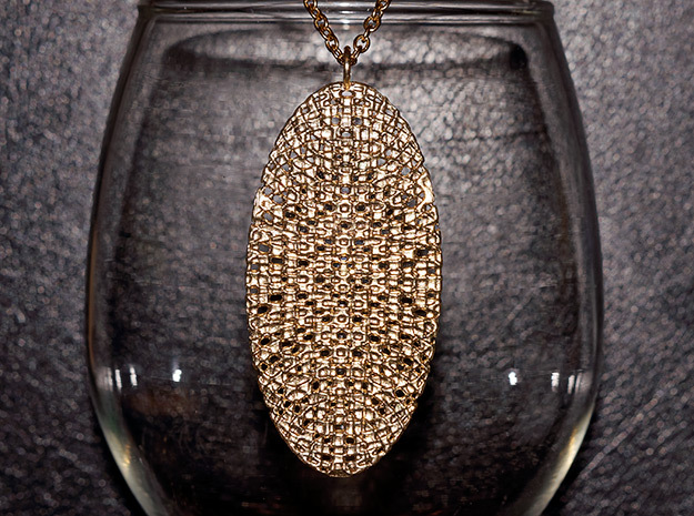 Texture #2 Pendant in Natural Brass