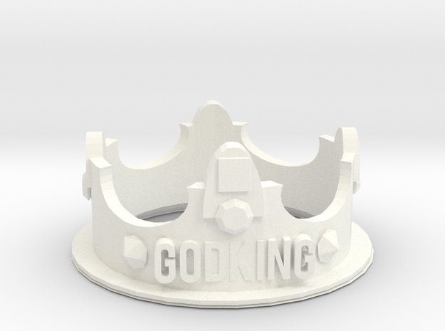 GodKING Crown - Pendant in White Processed Versatile Plastic