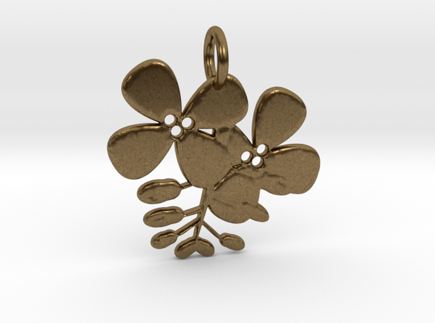 Flower No.2 Pendant in Natural Bronze