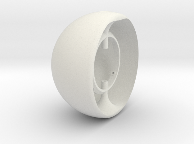 100mm EyeRig Eyeball in White Natural Versatile Plastic