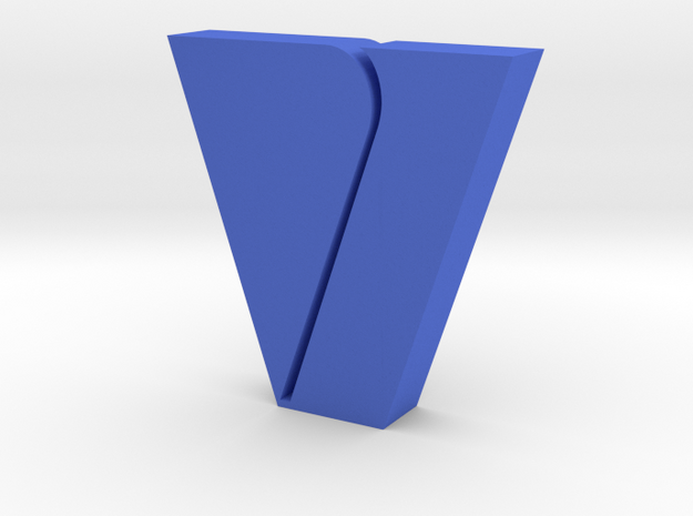 V  of Doom in Blue Processed Versatile Plastic: Medium