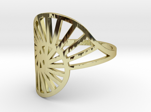 Nautilus Ring Size 10 in 18k Gold Plated Brass