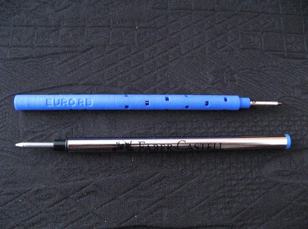 Adapter: Euro RB to D1 Mini (Fixed Length) in Blue Processed Versatile Plastic