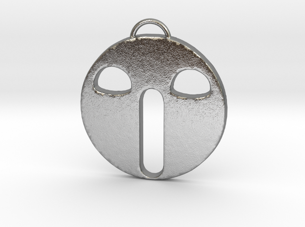 Scared Face in Natural Silver