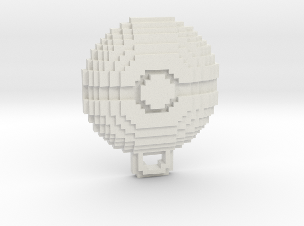 Pokeball Pendant in White Natural Versatile Plastic