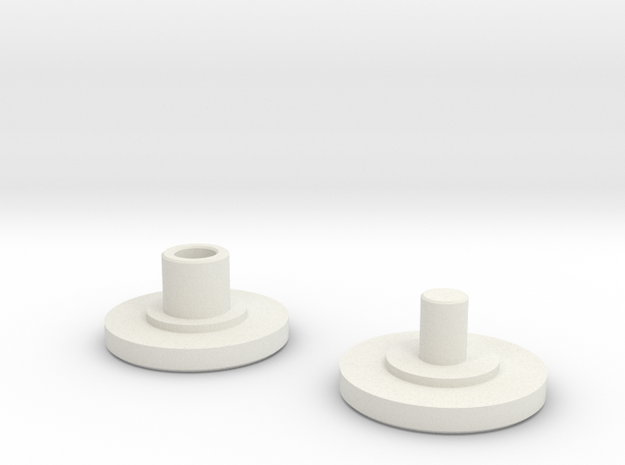 Button for 8x22x7mm Bearings in White Natural Versatile Plastic